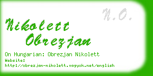 nikolett obrezjan business card